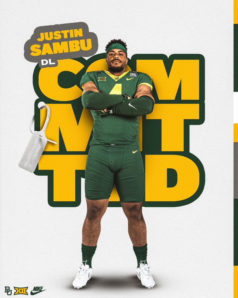 Thank you to all the other coaches from other schools that believed in me the love is real, thank you to my family and mentors to help me make this decision. ❤️ For my last year of eligibility I will be playing at Baylor University 🙏🏾 Let’s Get To Work! Sic ‘Em 🐻