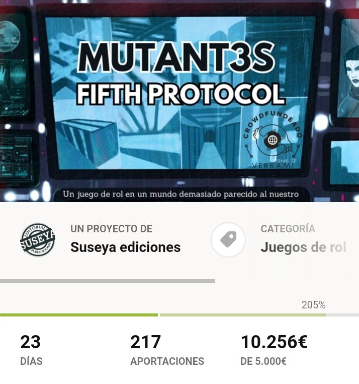 salvat0resalva's tweet image. #Mutant3sFifthProtocol 
Ya vamos por 10.256€, sólo queda un empujoncito para el addon de la pantalla del máster!! K1 os insta a estar en vuestros puestos de combate, esto va a ser la guerra!! Hay que llegar a nuestro objetivo agentes!! A por la pantallaaaaaa!!