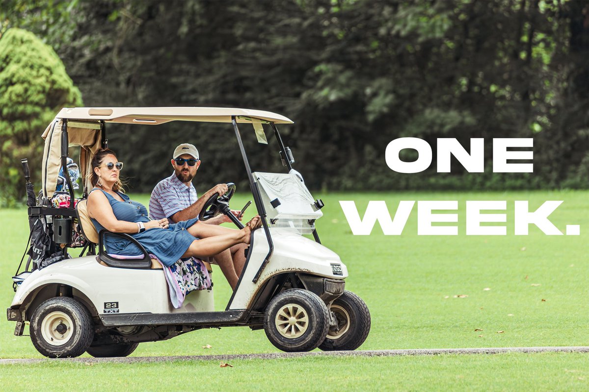 Just think about where you’ll be this time next week.