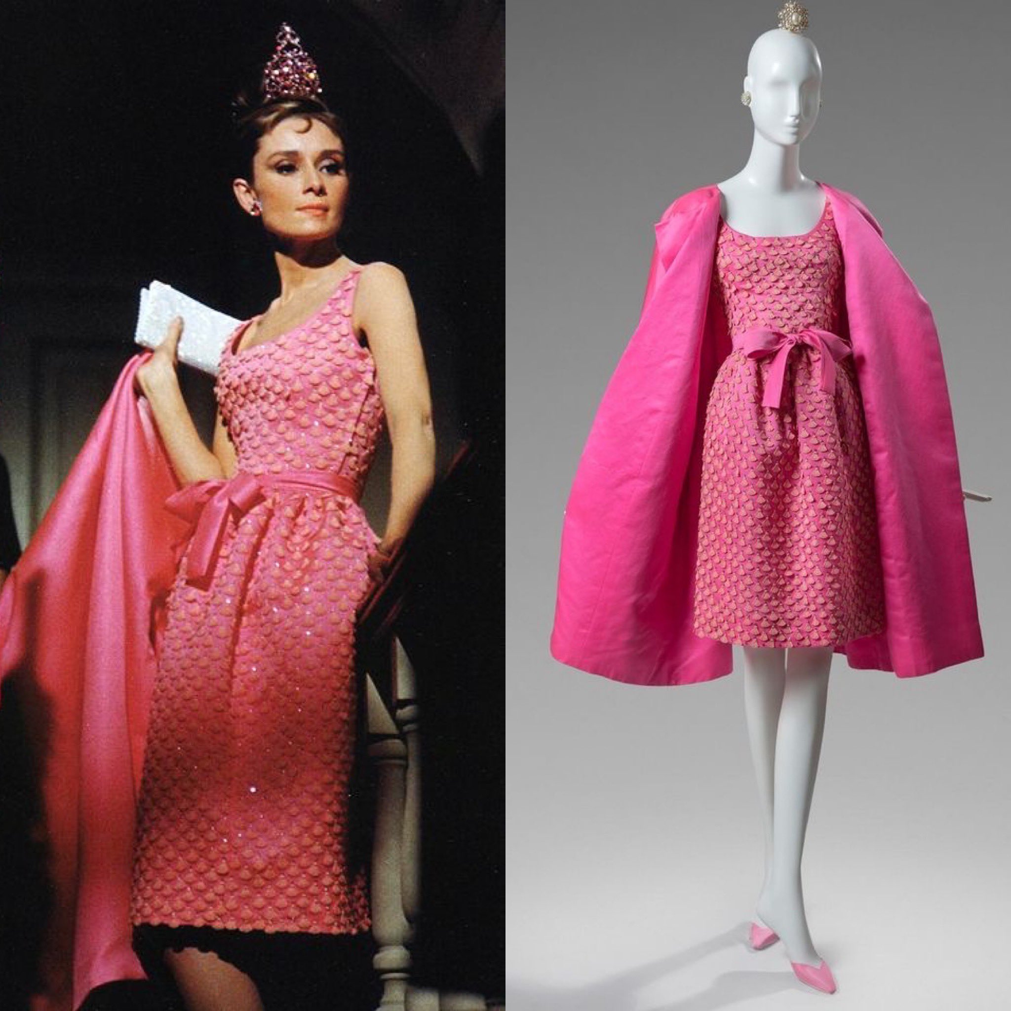 Audrey Hepburn Breakfast At Tiffanys Pink Dress