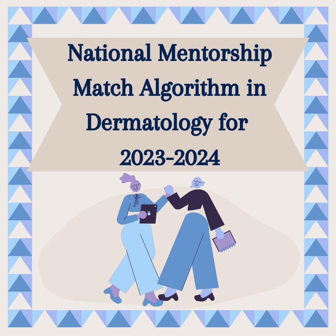 The National Mentorship Match Algorithm is a free mentorship program that pairs dermatology residents/faculty mentors with dermatology residency applicants.
Sign up link for mentees: forms.gle/TnS1JtVrxPeXLm… (can be found at the link in our bio)
