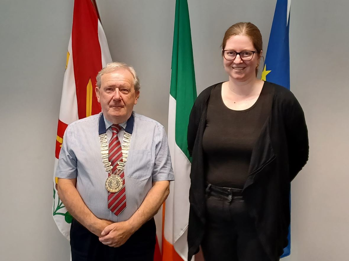 KildareCoCo's tweet photo. The Celbridge Leixlip Municipal District Committee today appointed Councillor Bernard Caldwell as Cathaoirleach and Councillor Ciara Galvin as Leas Cathaoirleach of the Municipal District Committee, at their annual meeting https://t.co/HZ2Edt1r00