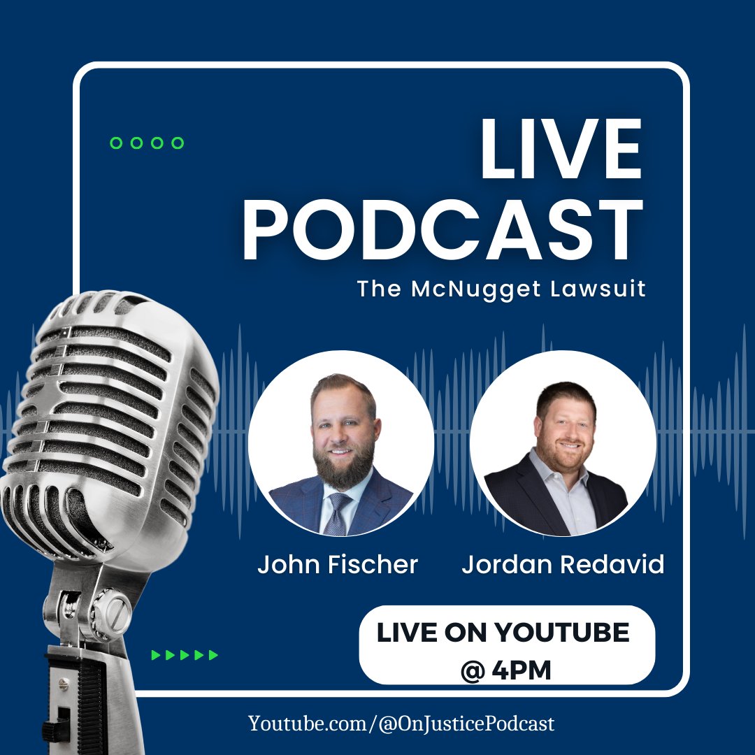 OnJusticePod's tweet photo. We are going live today at 4 PM. John and Jordan will recap this historic victory against McDonald's earlier this week. Check us on our Youtube page. https://t.co/mog3KIALZI

@JohnOnJustice @JordanOnJustice https://t.co/WH2I3YYe4a