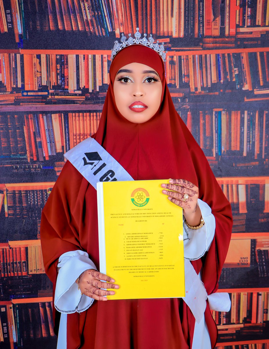 Guulaneyare's tweet photo. Congratulations on your well-deserved achievement.

Congratulation my dear sister Aisha abdirahman guulane  for your thesis book defence, best wishes for your next success, so happy to share with you the happiness of your defence day🎓🎓🎓🔥💕 https://t.co/3qXeyJLSuc