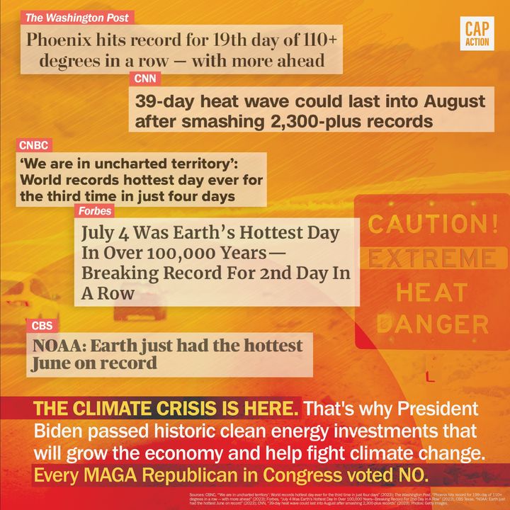 MAGA Republicans are pouring fuel on the climate crisis fire.