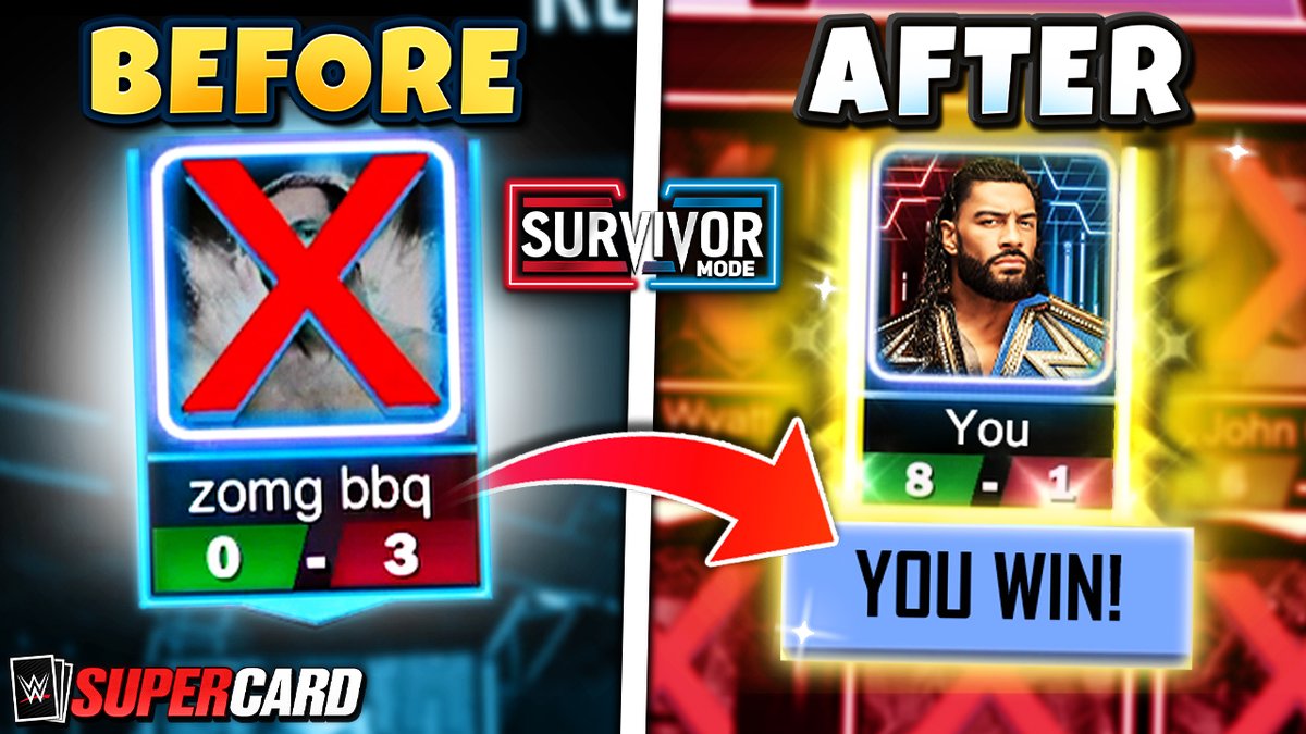 With more Special Events using Survivor for Collectibles, it was time to drop a *NEW* guide on the channel, so...

6 Tricks you NEED to Know to Win Survivor Mode!

Watch: https://t.co/EGwPcrjsFI

#WWESuperCard #WWE #SmackDown https://t.co/D4KOuSfGX0