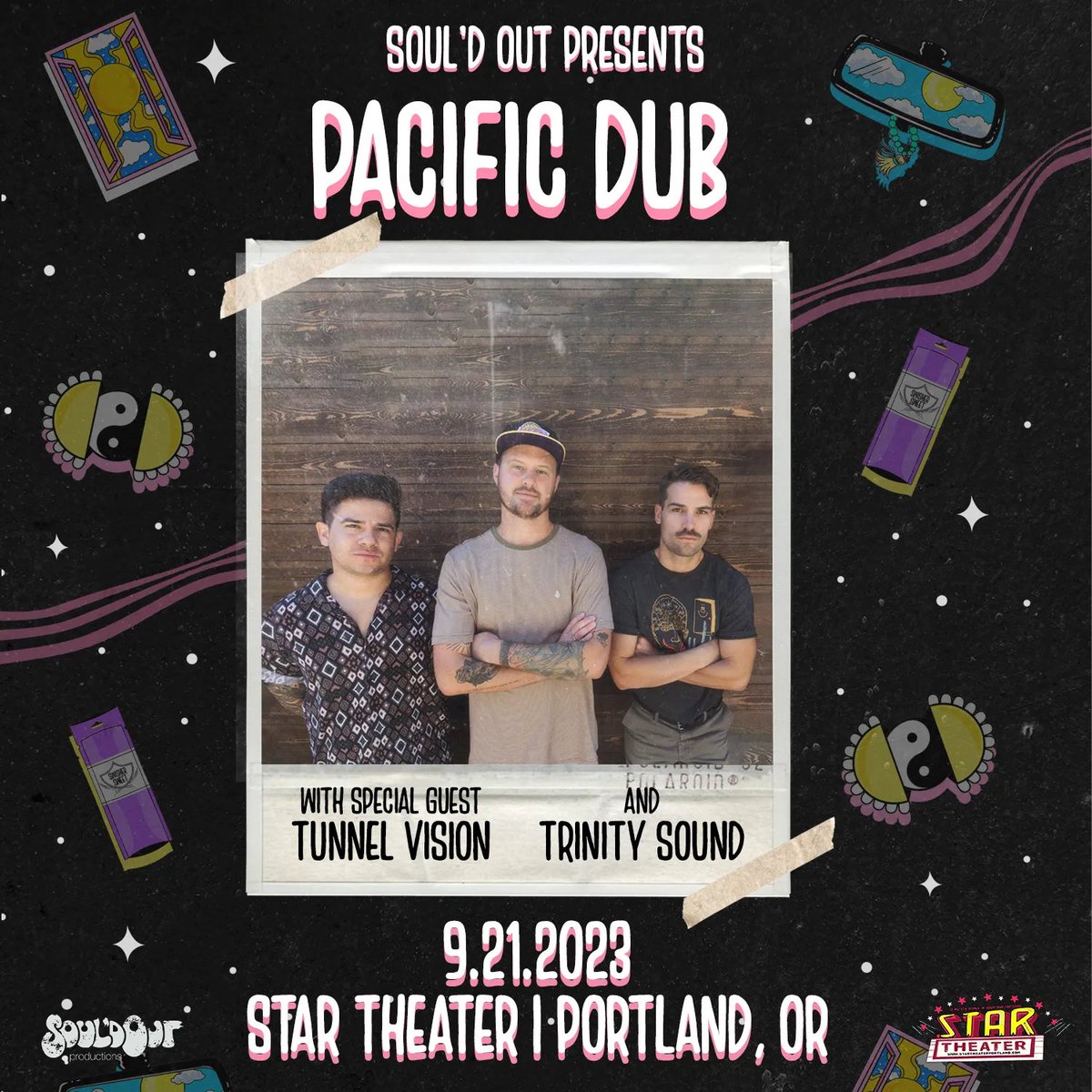 🌊  Thursday, Sept 21 🌊  @pacificdub with Tunnel Vision & Trinity Sound at @startheaterpdx