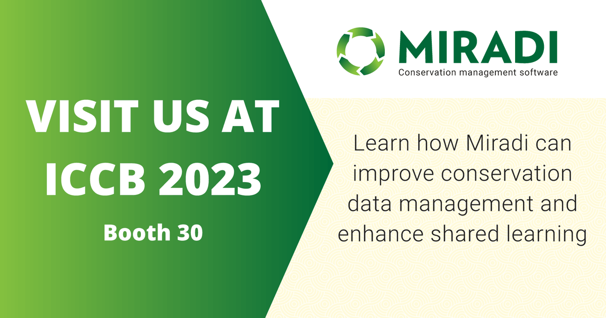 Are you struggling with managing too many spreadsheets, Miro boards, report documents and presentation files? Come to the #Miradi booth at #ICCB2023 to learn how to design, manage and report on conservation efforts in one system! 
#AdaptiveManagement