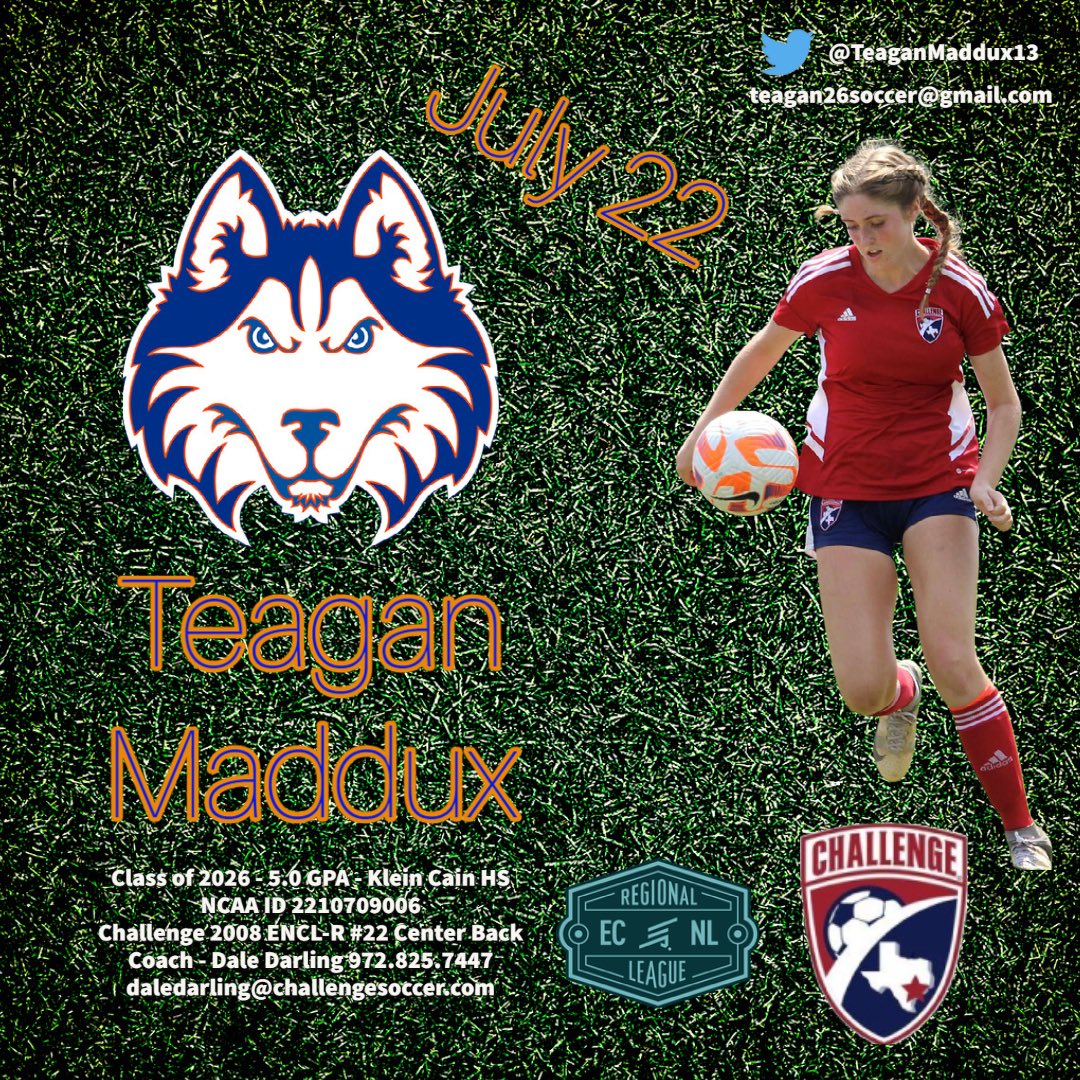 TeaganMaddux13's tweet photo. Looking forward to the @HCUWSoccer ID camp tomorrow!
This is my last camp before #ChallengeSoccer training starts and I’m ready to compete!
@ImCollegeSoccer @ImYouthSoccer @CoachDanLauria3 @UWAA_United https://t.co/y8A3pNTMIq