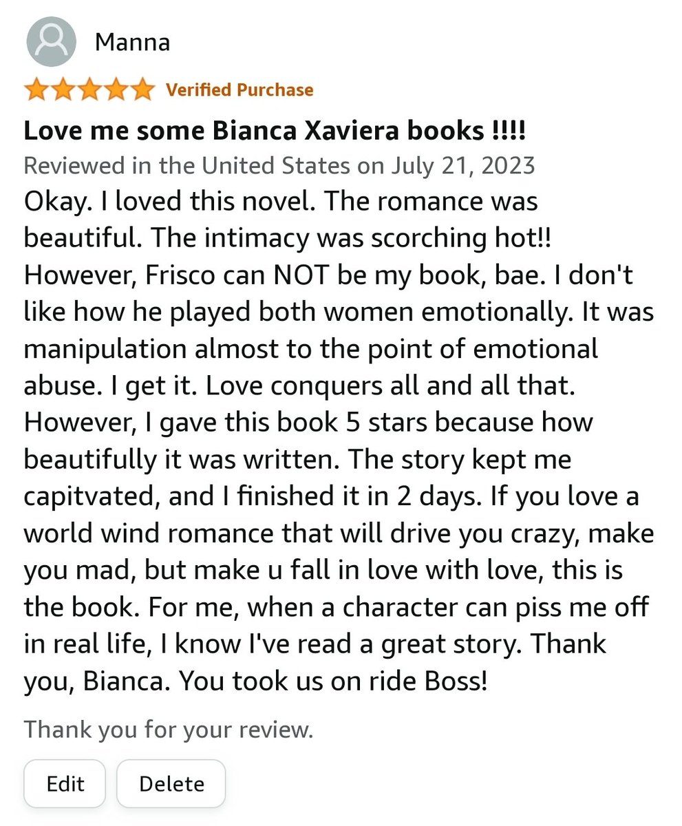 MannaWrites's tweet photo. Just reviewed a book I got at #indielove2023 @BiancaXaviera_ Yall, go check this one out, it's wild! Here's my review! https://t.co/Xd3FlJpdPn