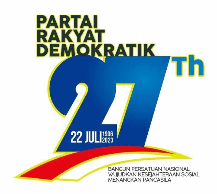 Dirgahayu.

Dirgahayu Partai Rakyat Demokratik (1996-2023)

Bangun Persatuan Nasional, Wujudkan Kesejahteraan Nasional &amp; Menangkan Pancasila.

#PartaiRakyatAdilMakmur
#PartainyaRakyatBiasa
#MenangkanPancasila
#IndonesiaPRIMA
#DPWPRIMAKepulauanRiau
#27tahunprd