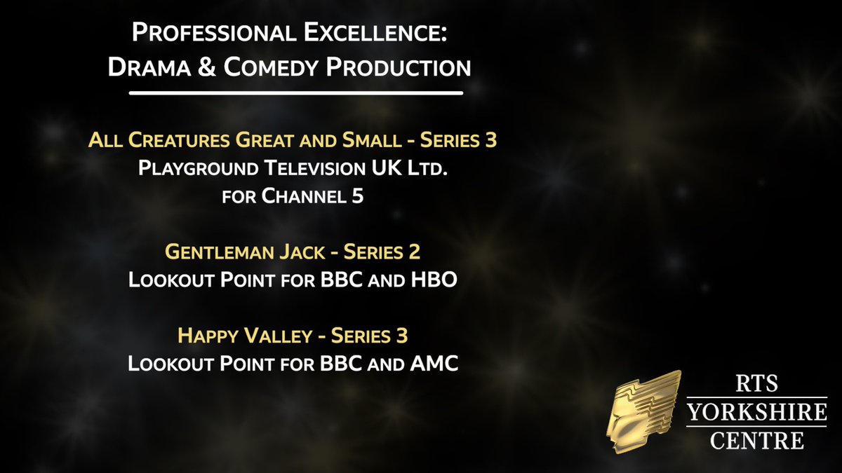 Professional Excellence Drama and Comedy Production nominations 2023 🙌🙌🙌 #RTSYorkshireAwards