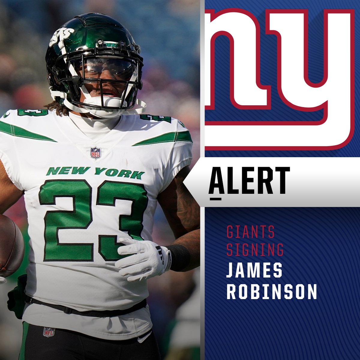 RT @NFL: Giants sign RB James Robinson. https://t.co/0vfSltu263