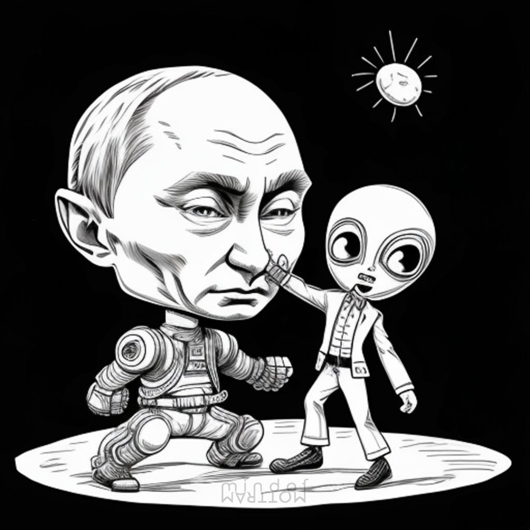 MindofMottram's tweet photo. "Computer, let's make Putin fighting an alien.."
/5
Enjoy these AI-assisted abominations of my warped imagination..
A little prompt🤖. A little chop🪓.
And a tune to set the mood🎶..
https://t.co/Wh2TENnIdc
#aiart #ainightmare #Putin #letthemfight #originalartwork #alien #nightmares #photochop #edits #SongOfTheDay #worldscollide #pm5k