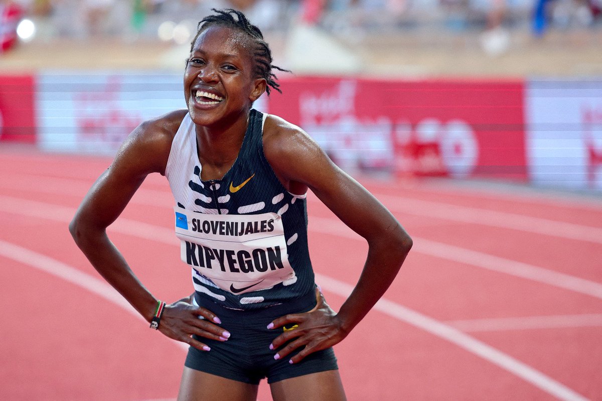 NationAfrica's tweet photo. FAITH KIPYEGON breaks third world record inside seven weeks by winning the mile in 4:07.65 at the Monaco Diamond League. https://t.co/whwFbYq5f3 https://t.co/F1FPcVv731
