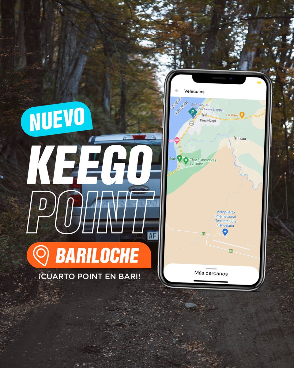 MyKeego_Arg's tweet photo. Seguimos sumando Points en uno de los lugares más lindos de la Argentina…Bariloche 🏔️ 

Nuevo parking a minutos del aeropuerto 📍 

YA DISPONIBLE 📲 

#MyKeego #Carsharing #GeneraciónKeego #SomosLoQueCompartimos https://t.co/2dtSXUVOkS