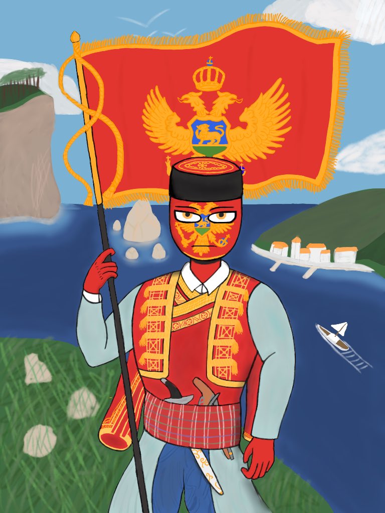 KLA_Army7's tweet photo. CRNA GORA 🇲🇪⛰️
#CountryHumans 
#countryhumansmontenegro https://t.co/7eGIfZa7ef