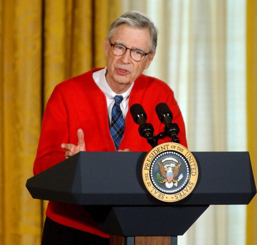 wqed's tweet photo. "It's  not the honors and the prizes and the fancy outsides of life which  ultimately nourish our souls. It's the knowing that we can be trusted,  that we never have to fear the truth, that the bedrock of our very being  is good stuff." - Fred Rogers ❤️ #FridayFred https://t.co/3SjtawHjPM