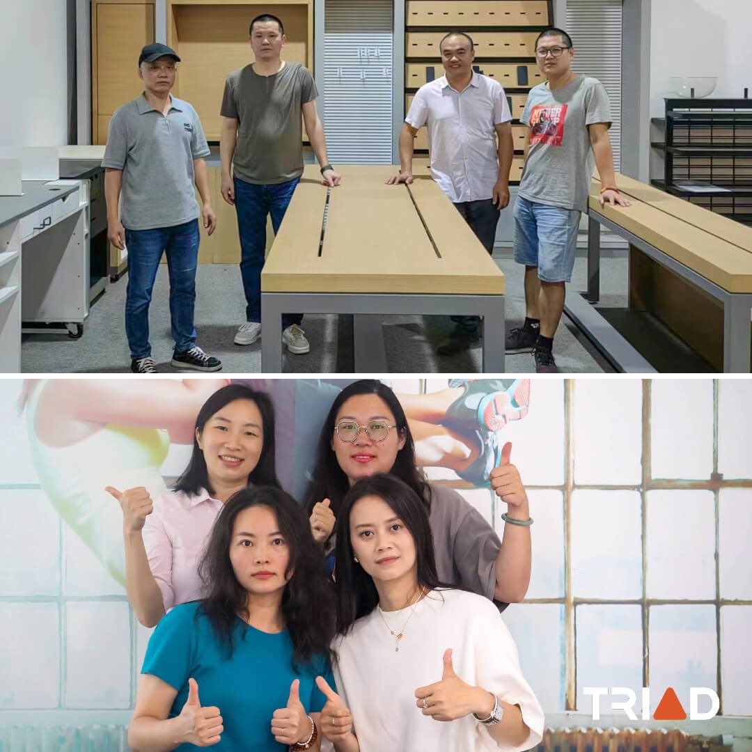 Say hello to our teams at the Suzhou office and Xiamen factory! 

Triad dominates offshore manufacturing with our network of 11 facilities totaling 4 million square feet of manufacturing in Xiamen, Suzhou, and Huaian. 

#Worldwide #GlobalBusiness #CustomRetail #Manufacturing