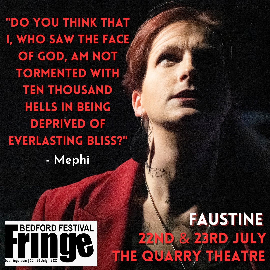 LAM_Theatre's tweet image. #FAUSTINE OPENS TOMORROW @bedfringe! Still a few seats left in @quarryatstlukes. Book here: bedfringe.ticketsolve.com/ticketbooth/sh…
#Female #Faustus #Feminism #Endometriosis #GenderBiasInMedicalResearch #DarkComedy