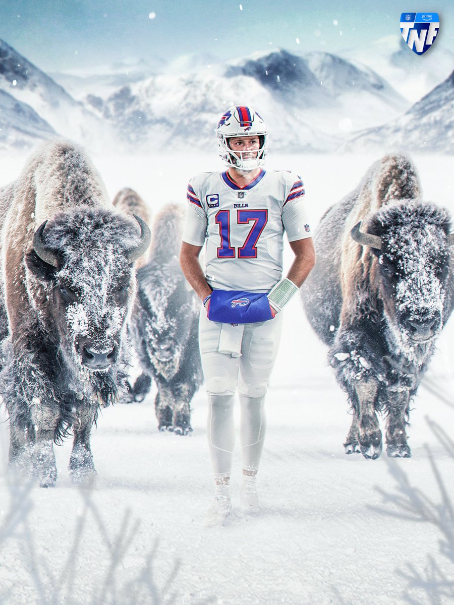 NFLonPrime's tweet photo. Leader of the herd ❄️

@JoshAllenQB | @BuffaloBills https://t.co/1xf7WpmxZD