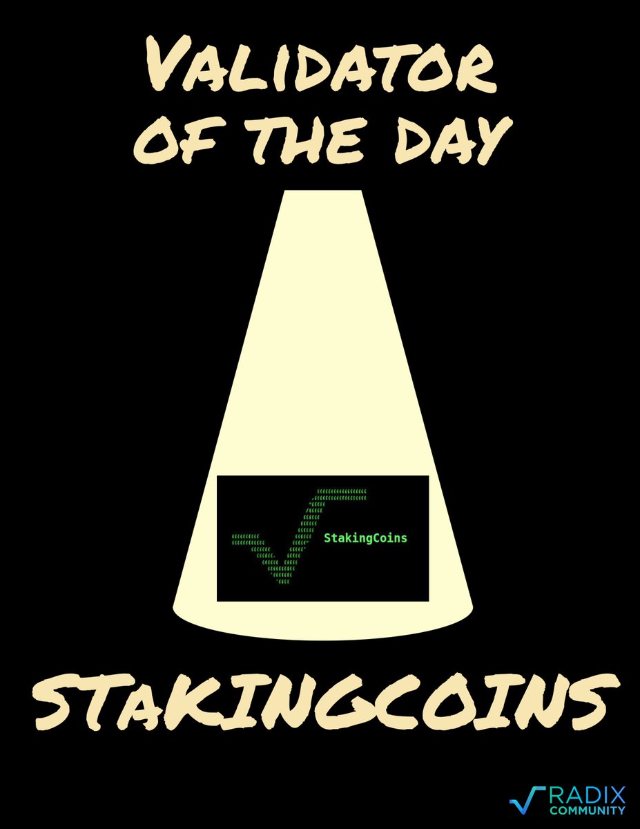 Radix_ecosystem's tweet image. 📢Our next Validator of the day is StakingCoins!📢

🎁They #giveaway 1x500 $XRD!

Complete the tasks:
✅ Follow @radix_ecosystem &amp;amp; @Radix_SC

✅ Like and RT this tweet

⏲️Ends on 23 July 9pm UTC

Read the🧵 about StakingCoins👇

#airdrop #cryptogiveaway #crypto #radix