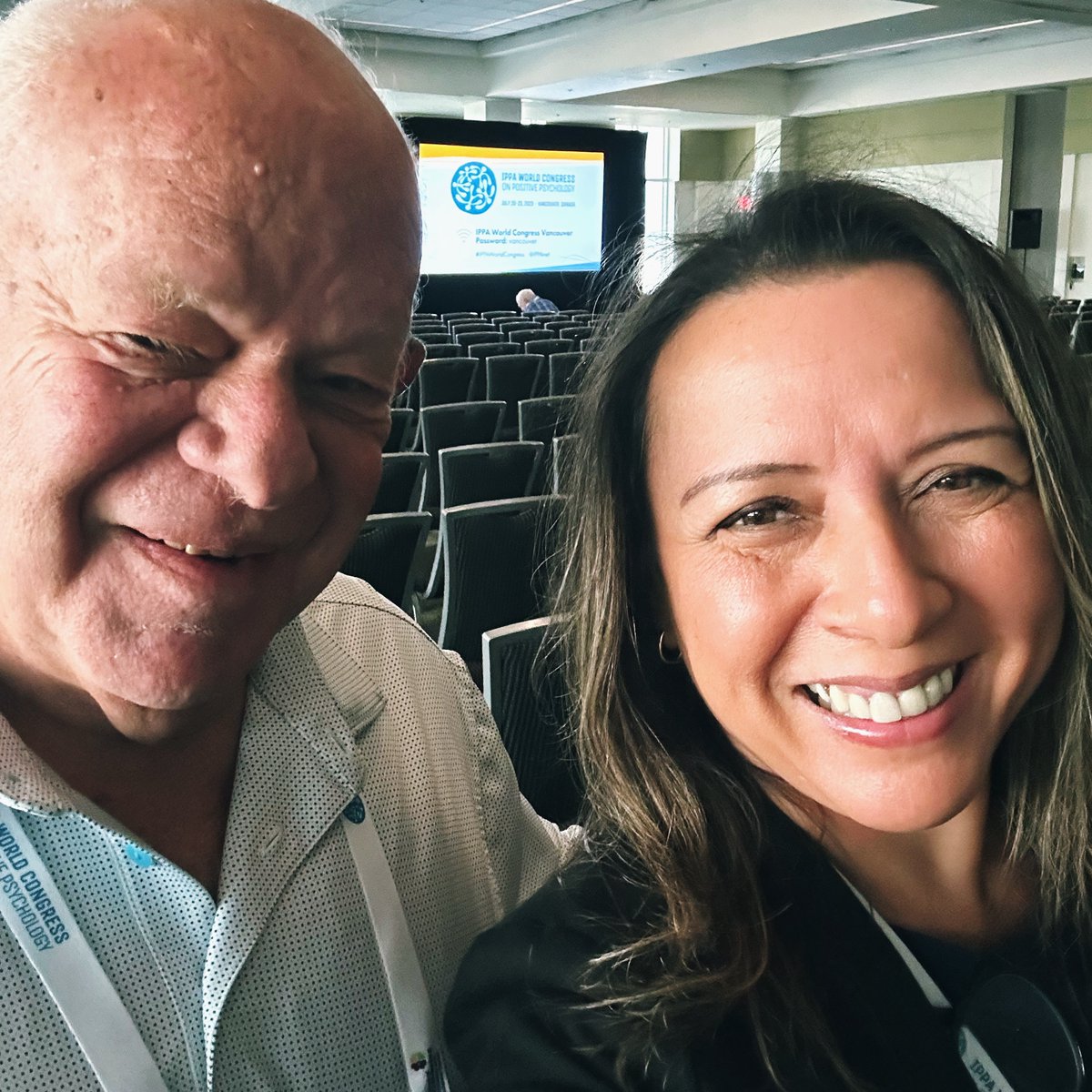 NakedElephant's tweet photo. Yup… Hanging out with the father of #PositivePsychology himself, Mr. Martin Seligman. 🙏 I’m pretty sure I can call it a day at 9am, right? 😁 #ippaworldcongress2023 #positivepsychologycoaching #ippaworldcongress #MartinSeligman https://t.co/d1rK2Ve9eE
