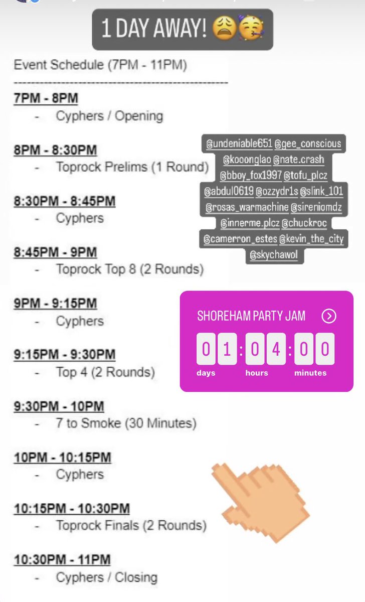 MylesK1996's tweet image. 1 DAY AWAY!! 🥳
(Schedule for event) 

And OF COURSE, when the event is over, we are plugging in some set ups, and someone is getting RAN in smash 💯😩