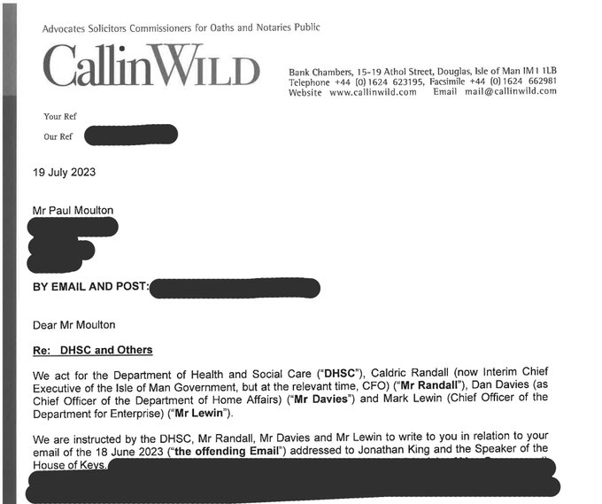 HockChan2's tweet photo. @MarkLewin_IOMG what did @paulmoulton say that made you instruct Callin Wild to threaten him with defamation? Is the Brunner statement stopping Cease&amp;Desist about you? Must he serious to SLAPP the press in your position. Regards, Hock https://t.co/SUwmd3PlY0