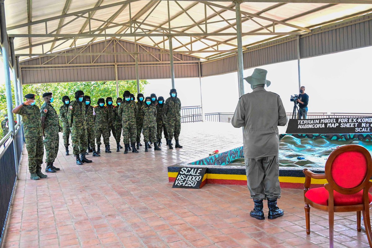 KagutaMuseveni's tweet photo. As is my duty but also my pleasure , I passed out 336 Armour Crews and 55 Armour Platoon Commanders who trained at Karama Armoured Warfare Training school. 

I congratulate them upon finishing and implore them to choose patriotism before careerism. The UPDF is an institution of service above self. 

They should also continuously learn about warfare. Building the force was due to the continuous learning. We were able to build the NRA/ UPDF because we were studying.

These graduates have a bright future  because they are now entering a very disciplined force-the UPDF. With discipline, they will go very far. 
I wish them good luck.