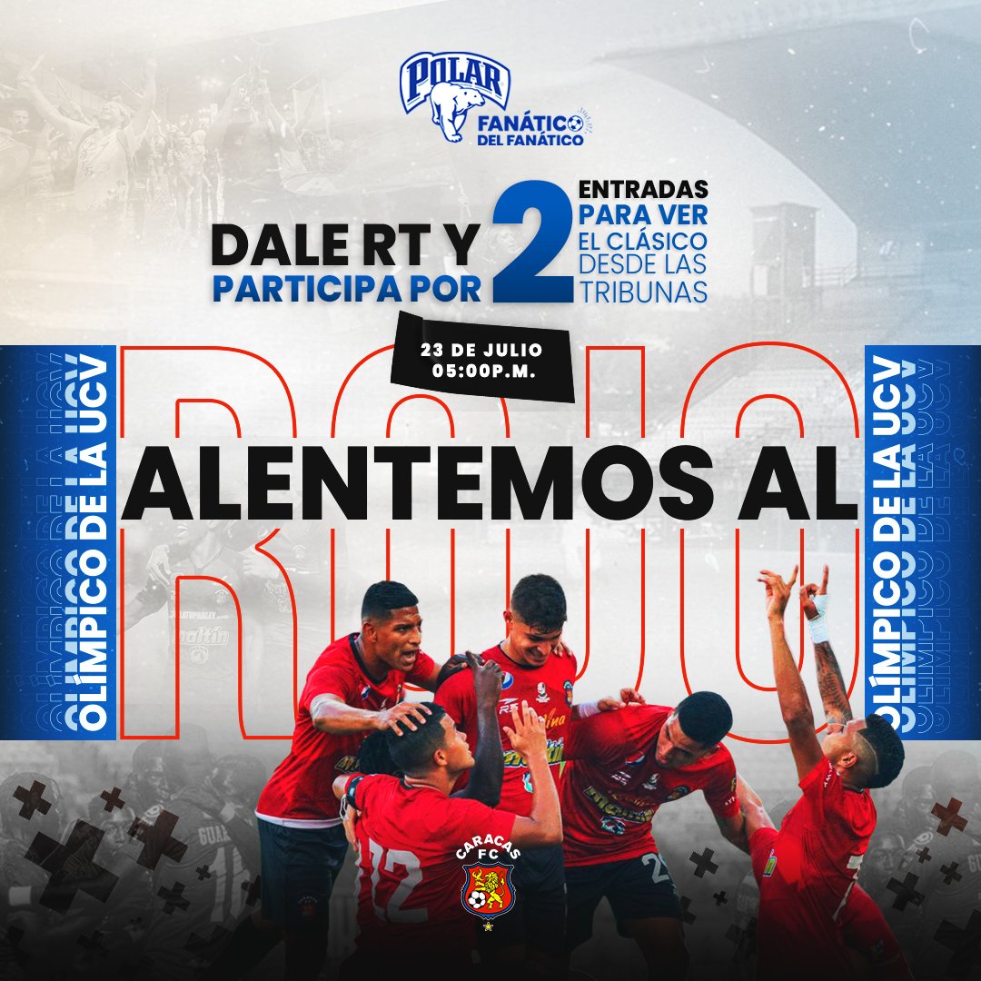 PolarPilsen's tweet photo. ¡DALE RT Y PARTICIPA POR 2 ENTRADAS PARA ALENTAR AL ROJO ESTE #23JUL! ⚽🚩

📍Válido solo para #Caracas
⚠️ Solo para mayores de 18 años https://t.co/xJ64RmBRRy