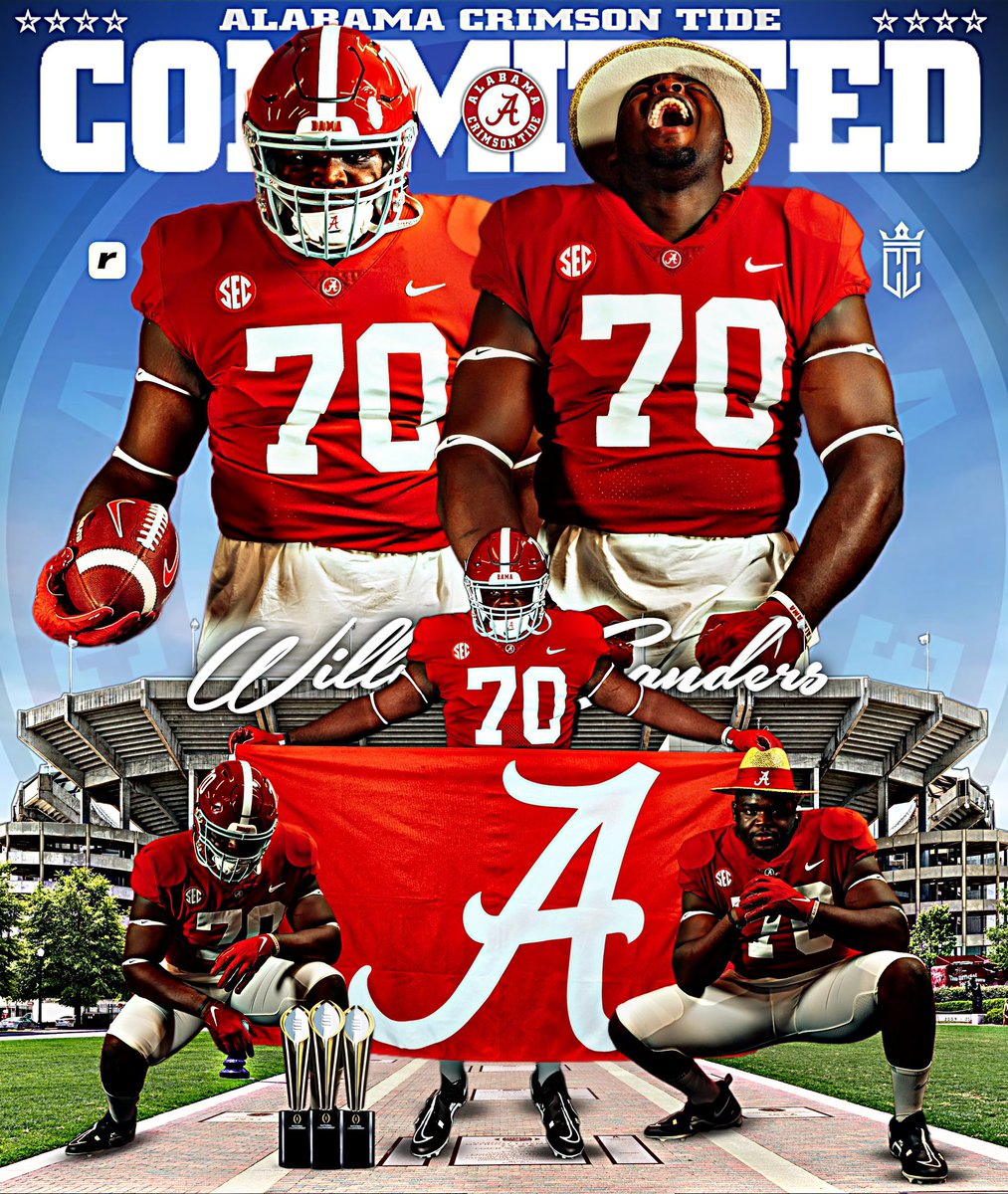 commitcoverage's tweet image. 🚨: 4⭐️OL William Sanders has committed to Alabama! 🐘

Sanders is a 6’3 295p OL from Brookwood, AL. Sanders ultimately chooses Alabama over LSU and Mississippi State. He is ranked #26 in the state of Alabama of the 2024 class, according to Rivals.

Great pickup for Nick Sabin✔️