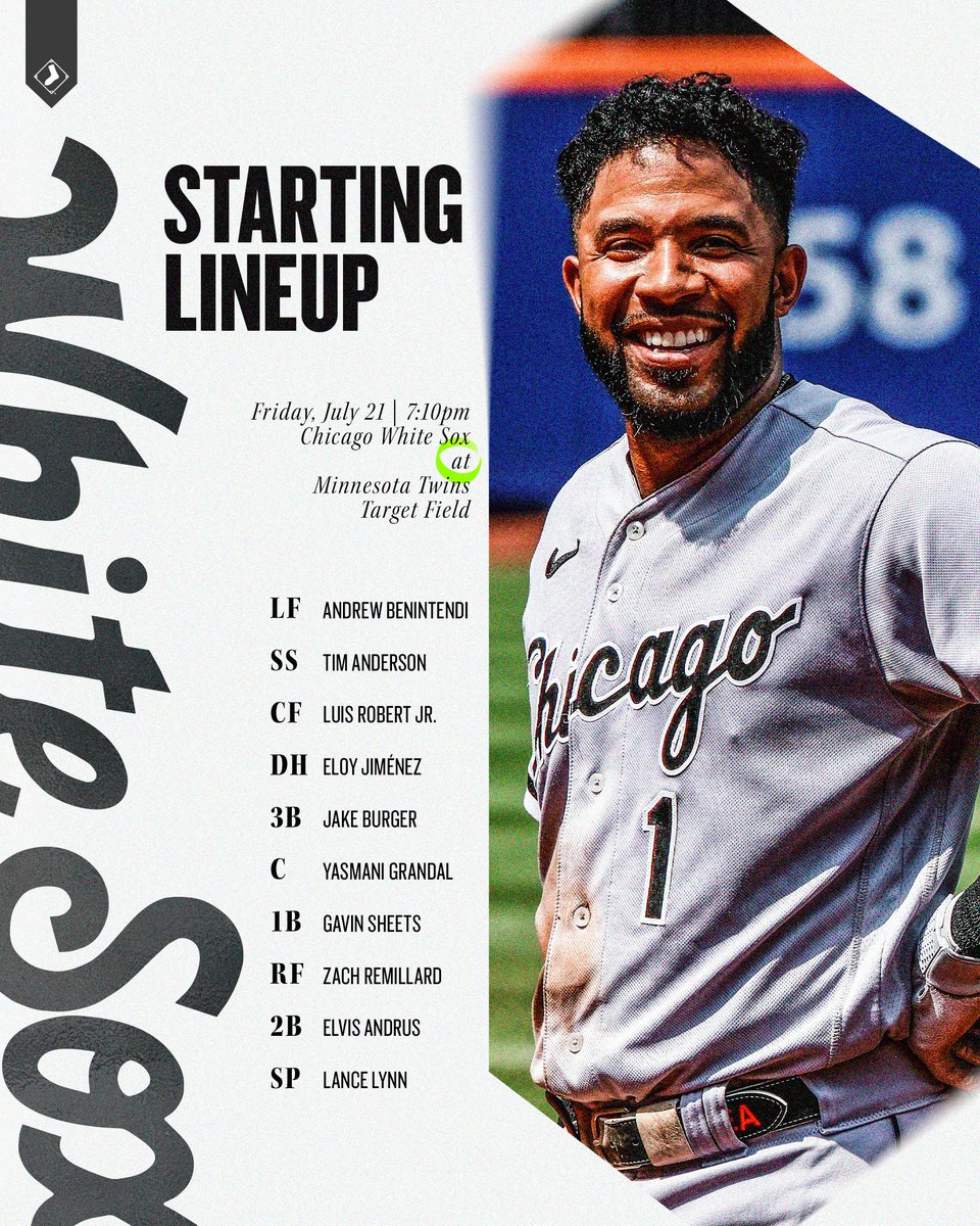 Chicago White Sox on X: Tonight's #WhiteSox starters at Target Field:   / X