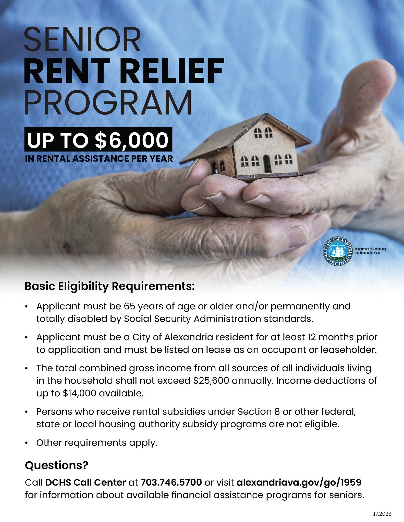 AlexandriaVA Housing on Twitter "The Senior Rent Relief Program, which