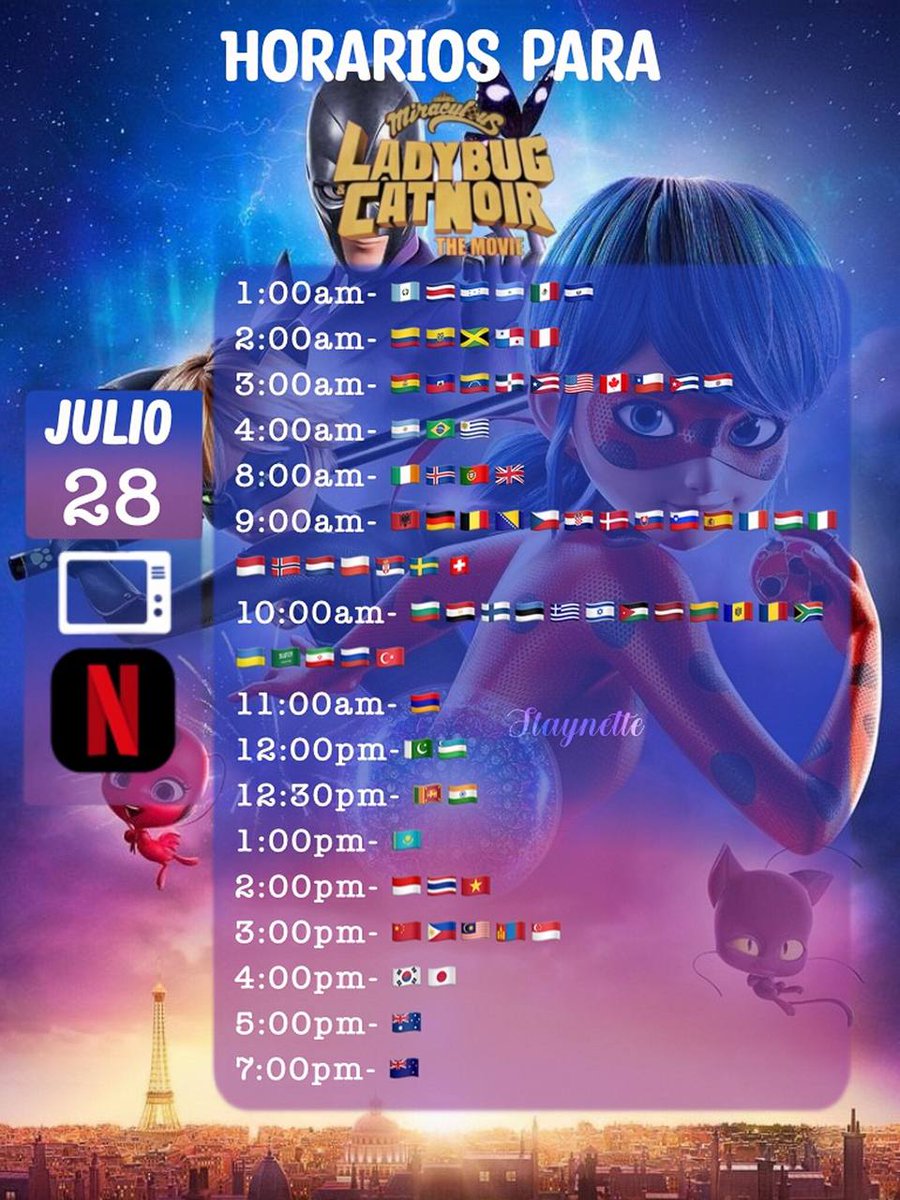shadyxnette_'s tweet photo. 🐞Horarios para ver “Ladybug &amp; Chat Noir - LA PELÍCULA🐞
Ya en pocos días tendremos la película, después de mucho tiempo de espera valió la pena ✨
#MiraculousAwakening 
#MiraculousTheMovie https://t.co/Q5cC9hJ5Ge