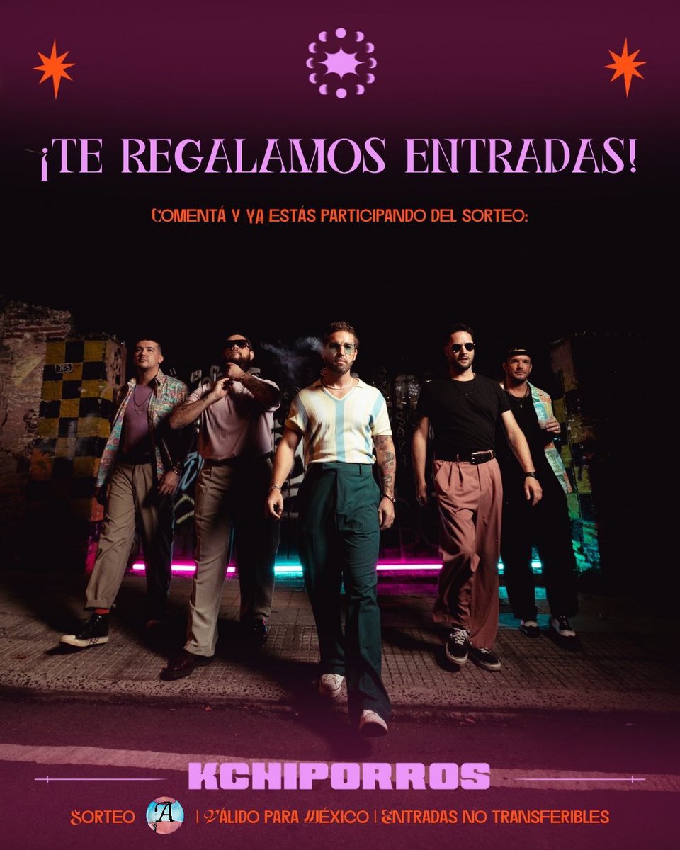 🇵🇾 GIVEAWAY KCHIPORROS 🇵🇾

🎫 Pase Doble para el concierto de #KCHIPORROS en el Lunario del Auditorio Nacional de la CDMX este 22 de Julio 🎫

MECÁNICA:
1. Seguirme <a href="/ailoviutl/">Ángel Rey 👑</a>
2. Dar Like y RT a este Tweet
3. Responde a este tweet etiquetando a <a href="/kchiporros/">Kchiporros</a> y responde la siguiente
