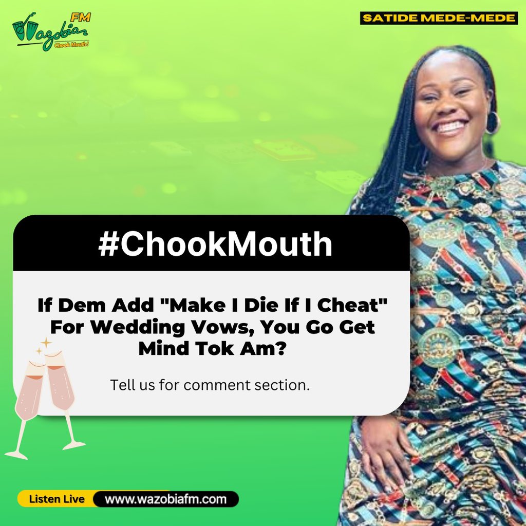 Adakuchineme (@big_adaku) on Twitter photo Double wahalurr!!
You go get mind tok am?
#Chookmouth for comment section
Join <a href="/Big_Adaku/">Adakuchineme</a> ontop #Satidemedemede from 8pm every Saturday Double wahalurr!!
You go get mind tok am?
#Chookmouth for comment section
Join <a href="/Big_Adaku/">Adakuchineme</a> ontop #Satidemedemede from 8pm every Saturday