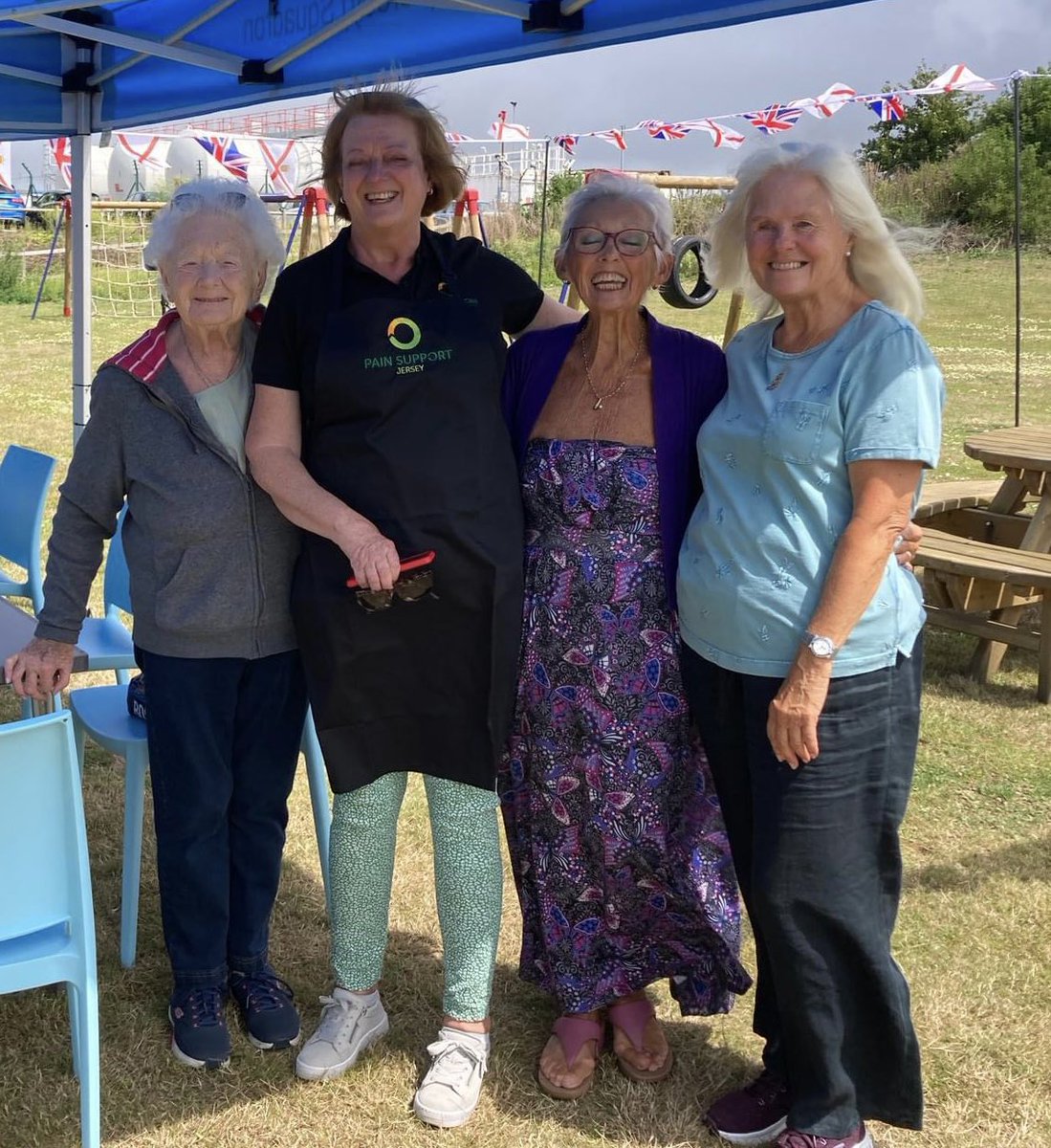 CharityPain's tweet photo. A huge thank you for the anonymous donation which enabled us to purchase our new PSJ charity aprons. Our volunteers will be wearing them at our PSJ cafe and various events.
PSJ is a tiny charity which helps hundreds of islanders every week. 
#chronicpain  #jerseyci https://t.co/EU7GRh0M1r
