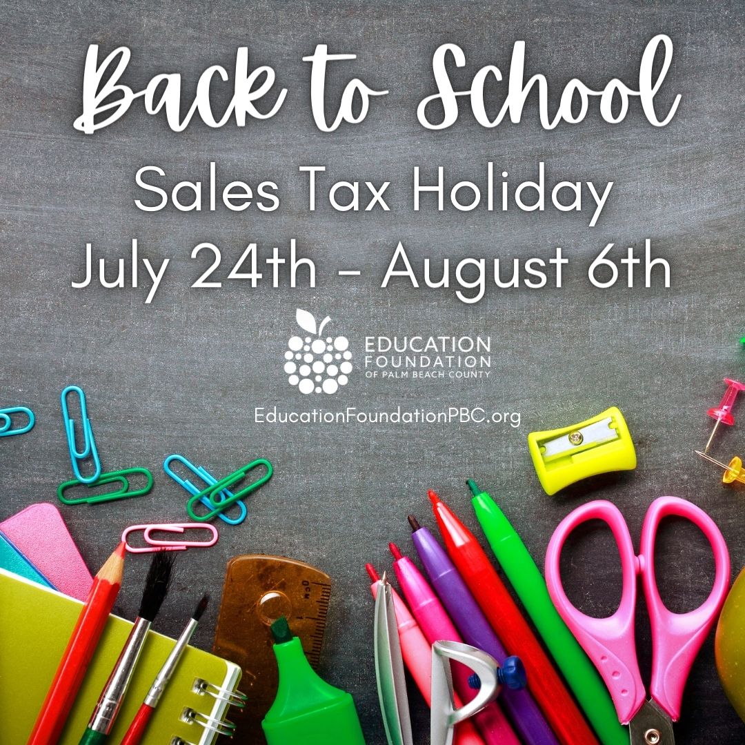 Next week starts Florida's #BacktoSchool Sales Tax Holiday! It's your chance to $ave on all the paper🎒, pencils✏️, notebooks📓, and supplies your students will need when they return to school on August 10th!📚 🖍️  Find a list of Supply Drive Host bit.ly/44aunJ1 #EFPBC