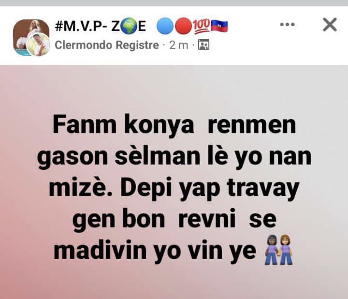 GregoireMorose's tweet photo. Sou Facebook m jwenn sa 😂😂😂😂 https://t.co/on1hACFYmF
