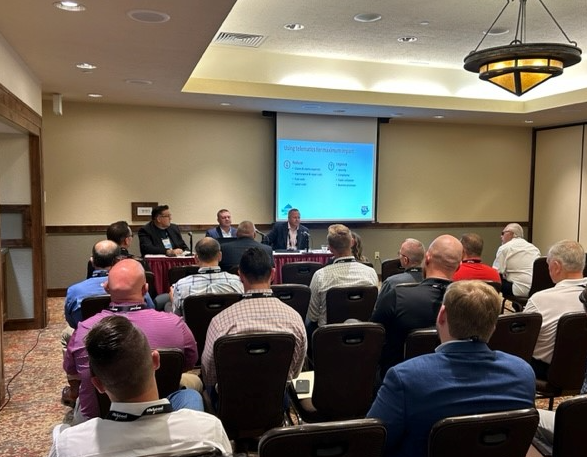 PlmFleet's tweet photo. Truckload Carriers Association has been a success! We were honored to support and sponsor #TCAReefer23. Thank you to everyone who attended our Mark Domzalski's session on telematics. See you next year! #refrigeratedmeeting #refrigeratedtrailers #telematics #coldchain https://t.co/NjF8RCT5al