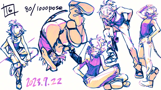 #全身ポーズ1000本ノック期間が大きく空いた 