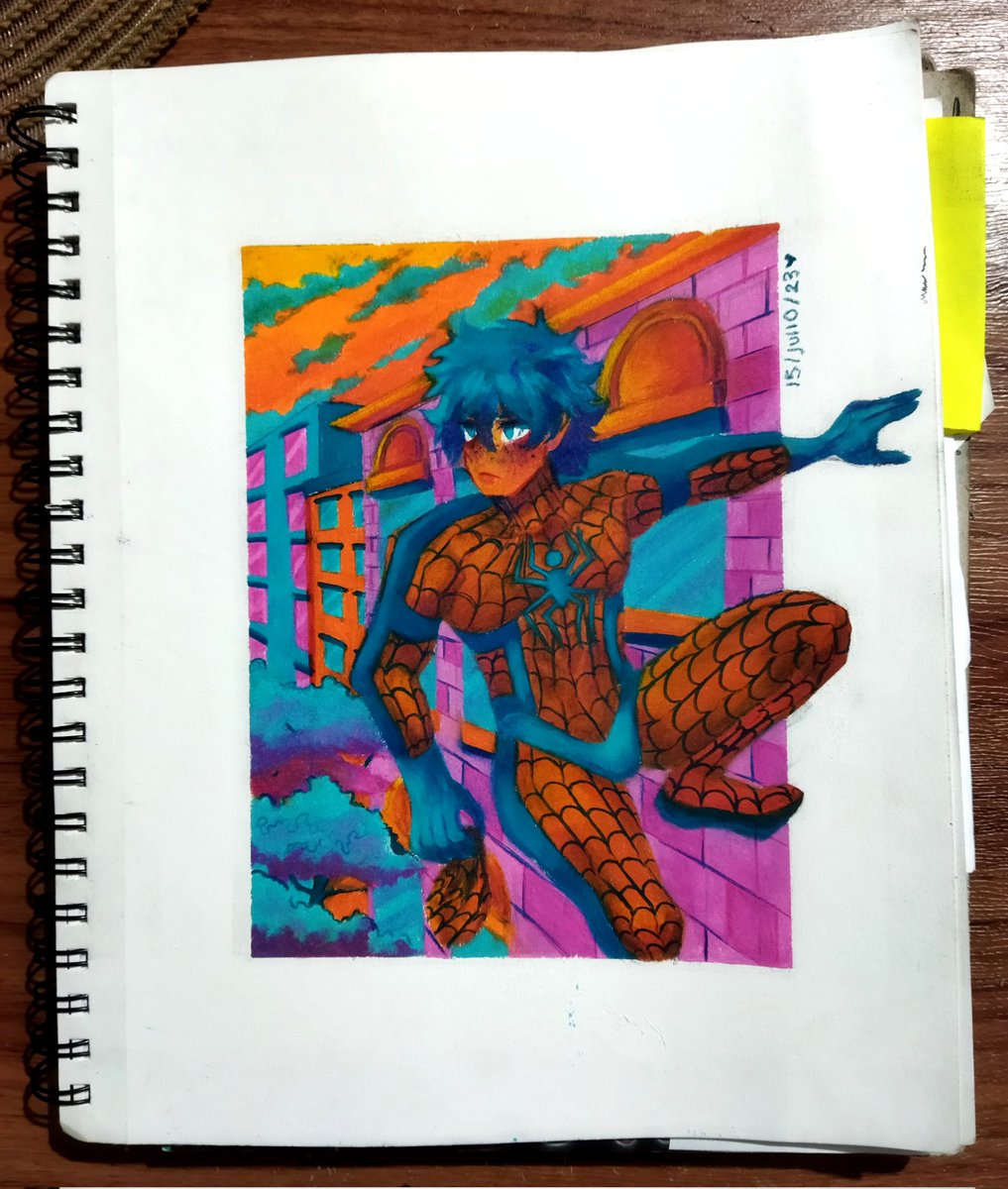 Shely_Artuwu's tweet photo. Para estrenar esta cuenta, como no, esta el pequeño pecoso araña🕷️🥦.
Es un reto que hice con una amiga de usar cierta paleta de color
Asi quedo, lo trabaje con colores Prismacolor!🖍️ (Referencia usada)
#Deku #IzukuMidoriya https://t.co/0K2Y2AzLv0