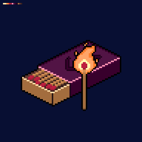 KahnurCane's tweet photo. Day 4 of 5. I owe one more, sometimes life gets in the way but I'm going to finish. Here's my #matchbook

@Pixel_Dailies #pixelart #pixel_dailies #ドット絵 https://t.co/7CkyOHSfxI