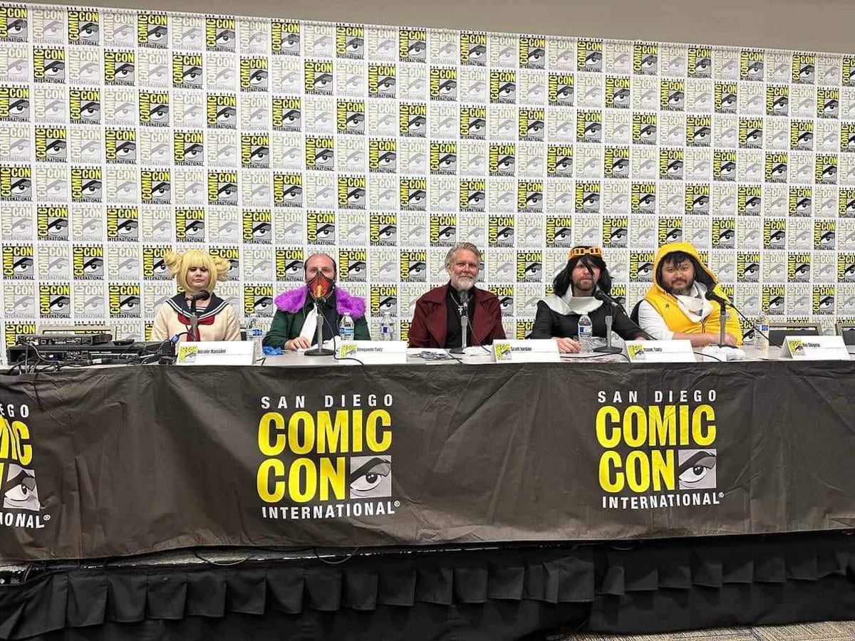 AllMindHealth1's tweet photo. #PlusUltra #SDCC2023 panel on @MyHeroTherapy - #psychology of #MHA, #heroes and #villains, with @BSTpsychnerd  @levelup_therapy @AllMindHealth1 @jordanjamparty @iKnowRio - video coming soon! https://t.co/3tLSQMswNA