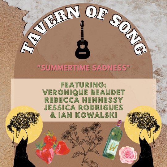 jimshedden's tweet photo. Tavern of Song #10: Summertime Sadness ⛱️😔

Featured on the lineup this month are:
Veronique Beaudet
Rebecca Hennessy
Jessica Rodrigues
&amp; Ian Kowalski

🎤 Emcee: Meredith Shedden

🗓 When: Monday, August 21st, 2023, 8pm (doors open at 8pm) 
🏠Where: Boxcar Social Harbourfront https://t.co/GncY5XBEag