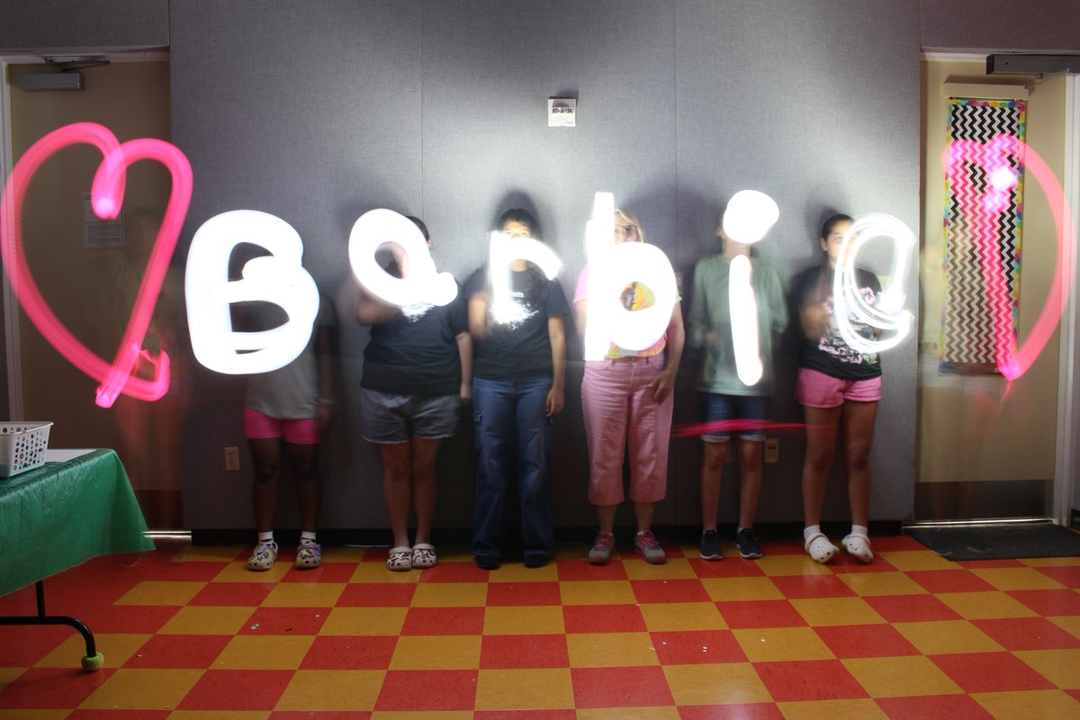 AppletonMuseum's tweet image. The Painting Possibilities Summer Art Camp did another light photo this time in honor of @Barbie and the  @BarbieTheMovie.

#BarbieTheMovie📷 #BarbieMovie📷 #Barbie📷