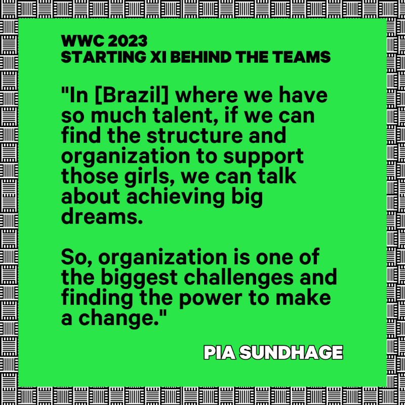 womeninsoccerus's tweet photo. #1 PIA SUNDHAGE - WWC23 STARTING XI BEHIND THE TEAMS

Meet #1 of our Starting XI Behind The Teams: Pia Sundhage, head coach of @SelecaoFeminina. Pia has a special message for our squad!

See Pia’s spotlight and get exclusive access on what it takes to prepare a World Cup team!