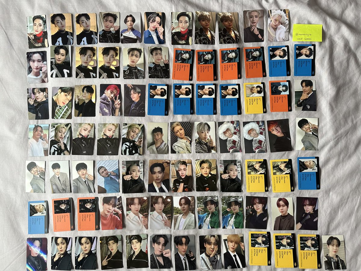Monatiny14's tweet photo. WTS Various Ateez PCs 

ID cards - £2 each
Album Pcs - £5 each 
POB - £6 upwards depending 

Including UK postage 
Can ship WW
Open to offers!

Please message if interested 💖
Please retweet and share 🤍

#ATEEZ #SEONGHWA #SAN #WOOYOUNG #HONGJOONG #MINGI #JONGHO #YUNHO https://t.co/gyvn9195qA