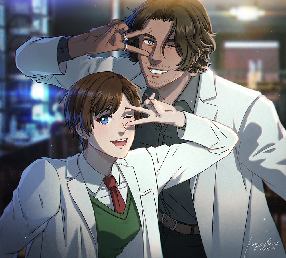 My  fav RE boy&amp;girl❤️
#RE4 #RE0 #LuisSerra #RebeccaChambers